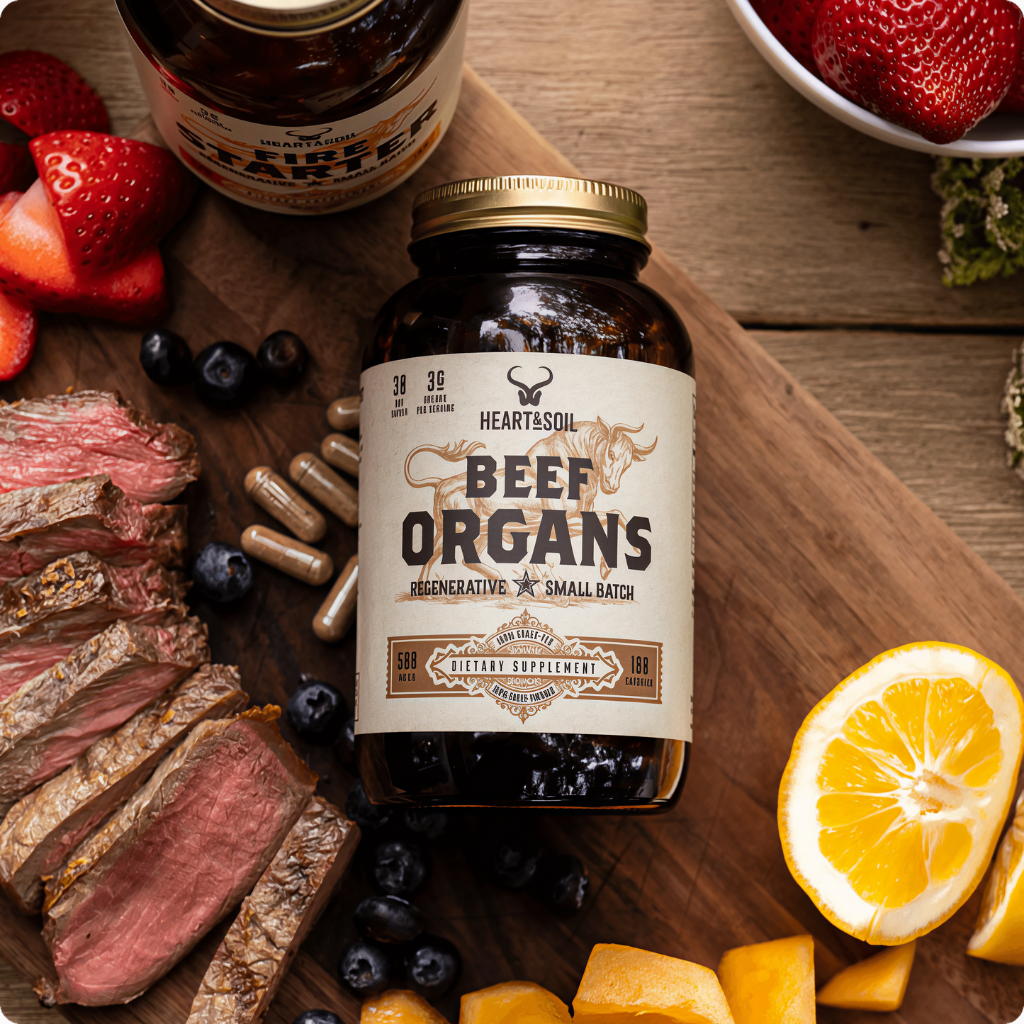 Heart & Soil  Beef Organs  180 capsules